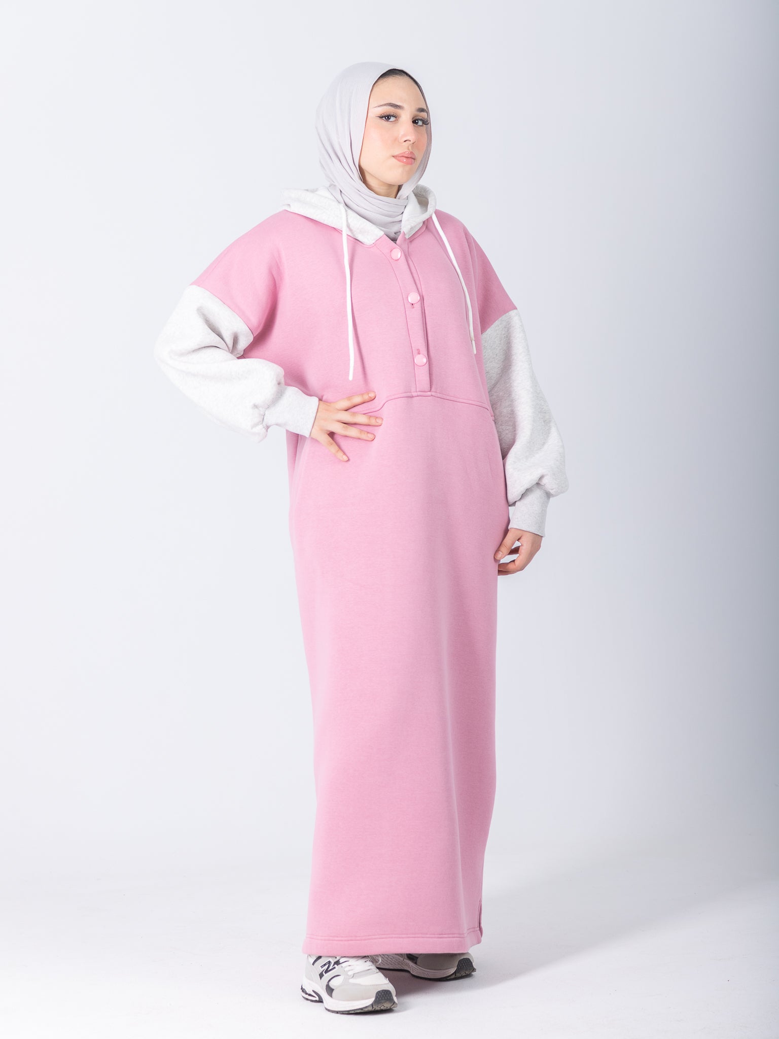 YOSR Hoodie Dress - All Pink