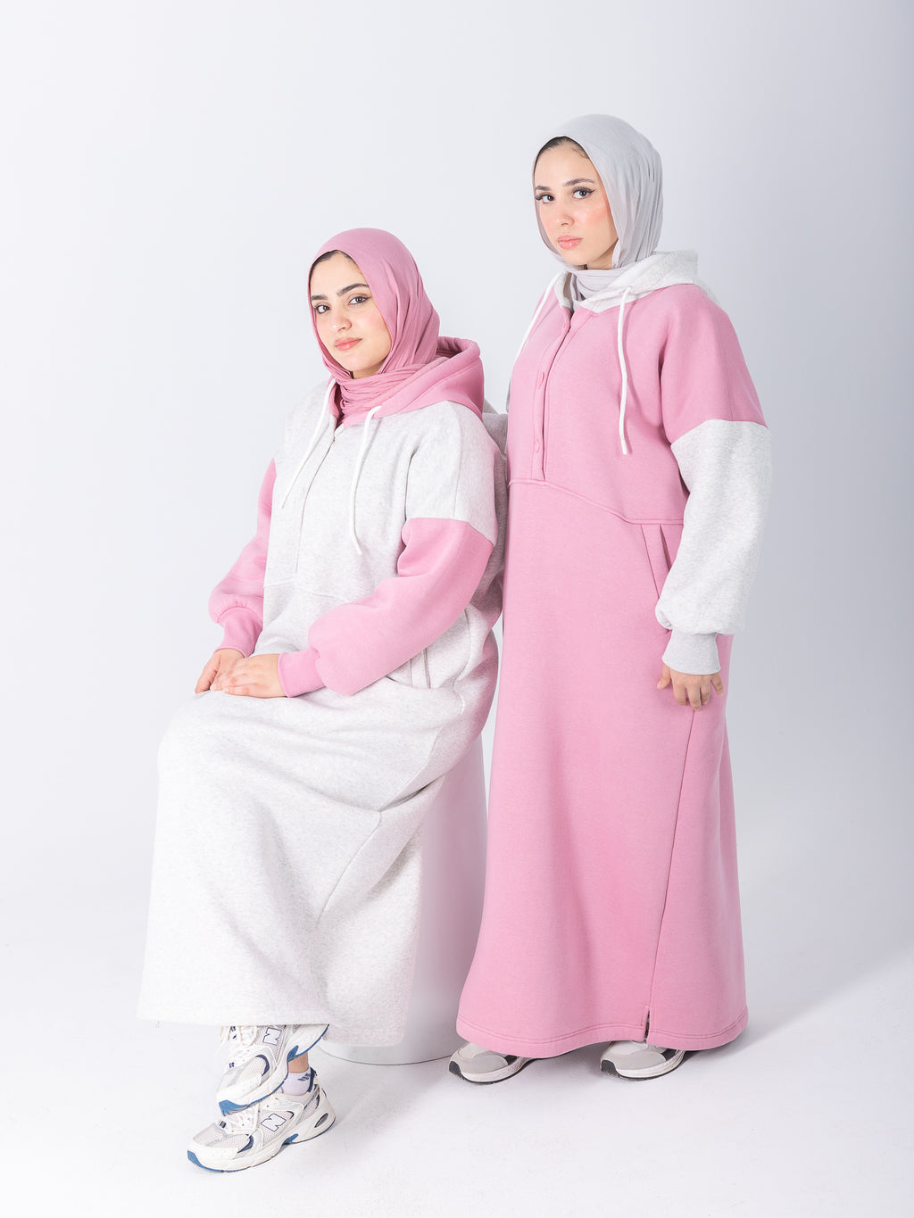 YOSR Hoodie Dress - All Pink