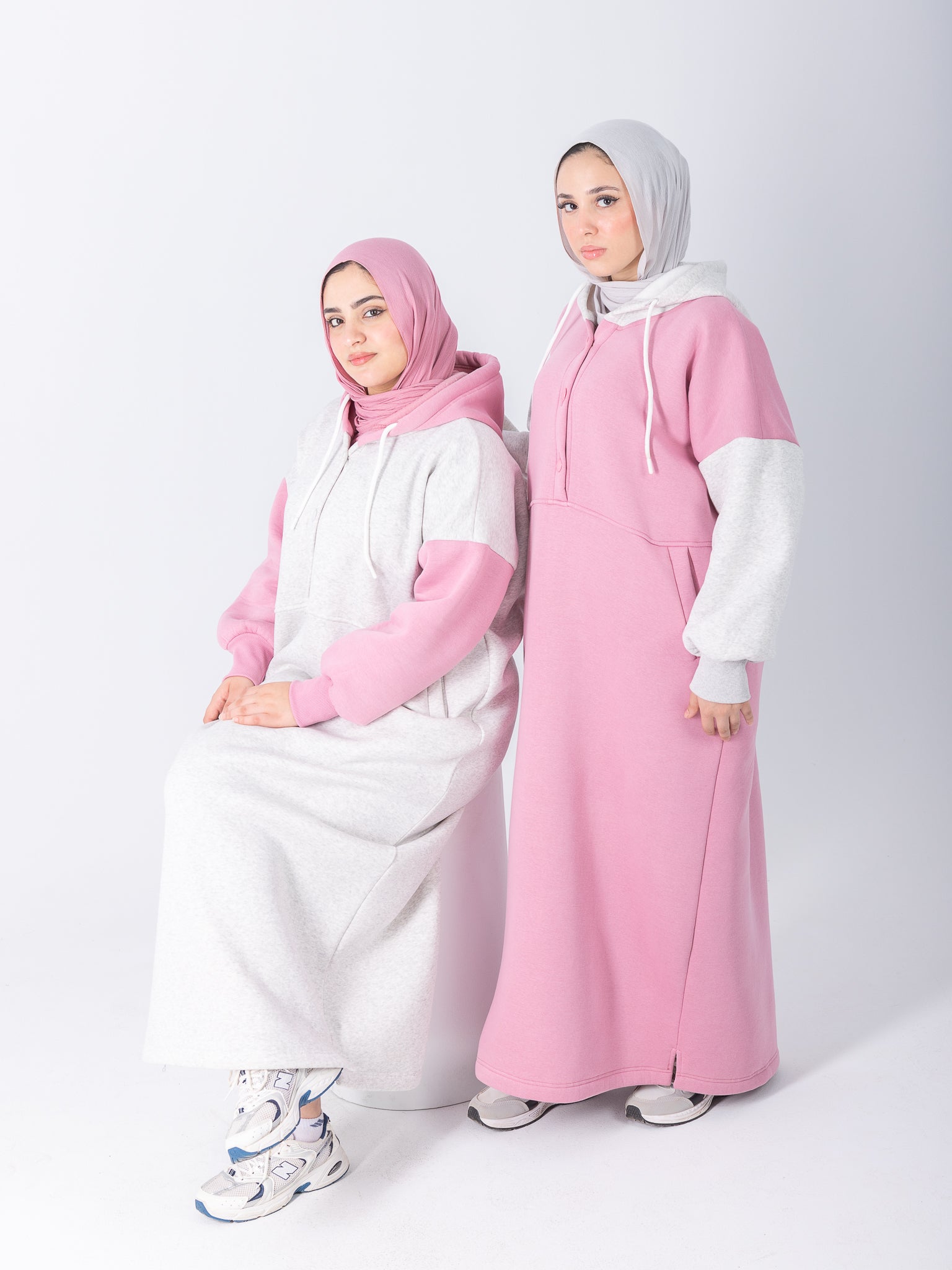 YOSR Hoodie Dress - All Pink