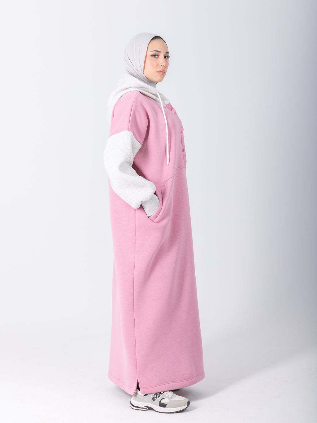YOSR Hoodie Dress - All Pink