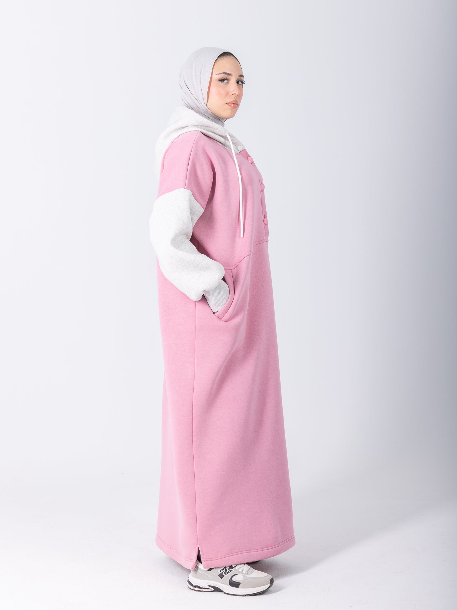 YOSR Hoodie Dress - All Pink