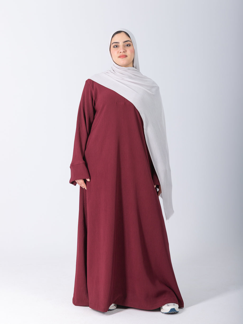 YOSR Classic Wide Abaya - Burgundy