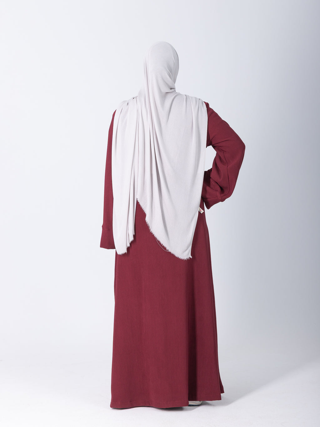 YOSR Classic Wide Abaya - Burgundy