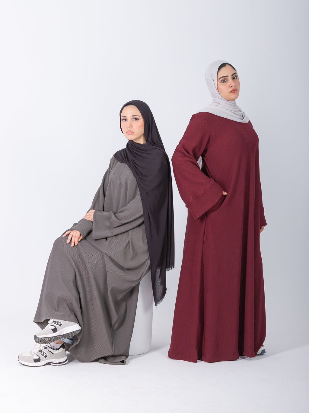 YOSR Classic Wide Abaya - Burgundy