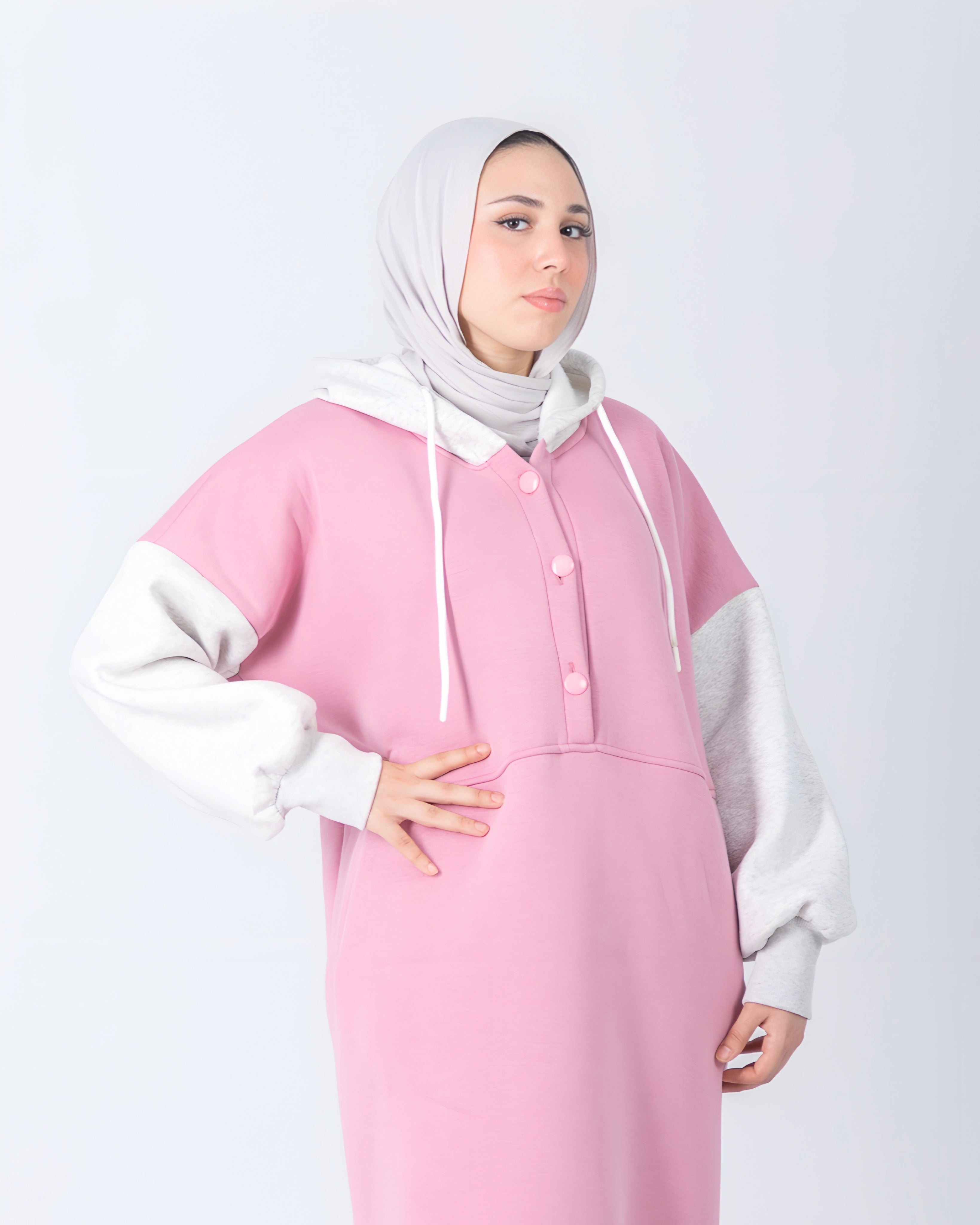 YOSR Hoodie Dress - All Pink